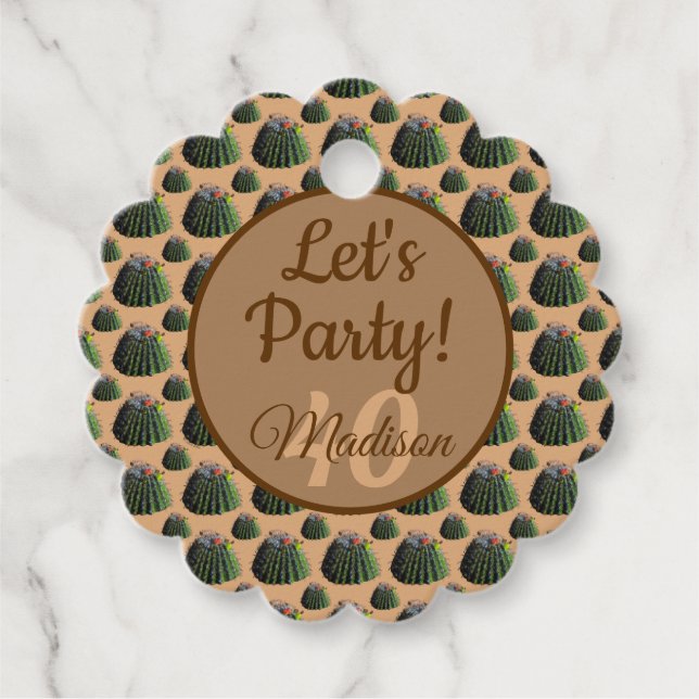 Presente Cactus / Etiqueta Favorecida (Frente)