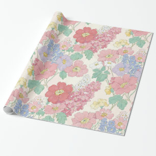 Presente campo de primavera, flores tenras Papel de embrulh