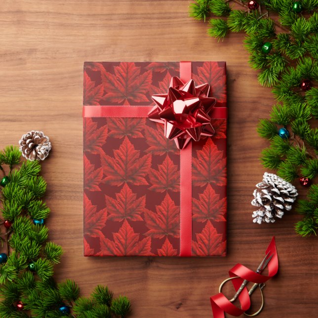 Presente Canadá: Papel Mapeado de Papel Folha de Souvenir (Presente de Natal)