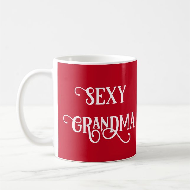 Presente Caneca de Café Avó Engraçada e Sexy (Esquerda)