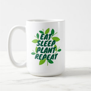 Presente caneca de café para jardineiro Repita Com