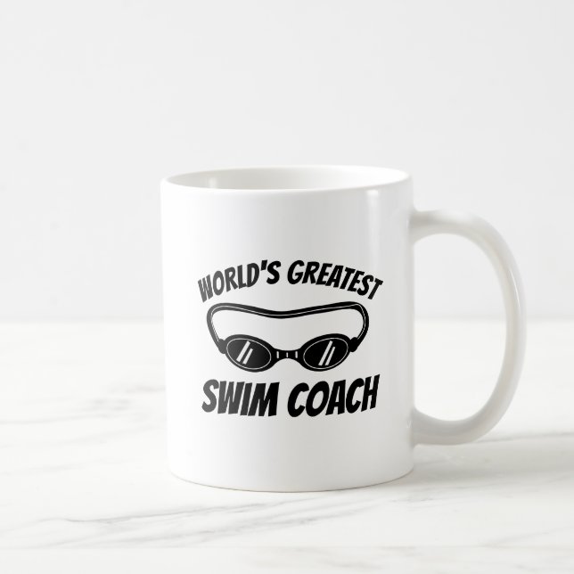 Presente caneca de café Treinador de Natação do Mu (Direita)