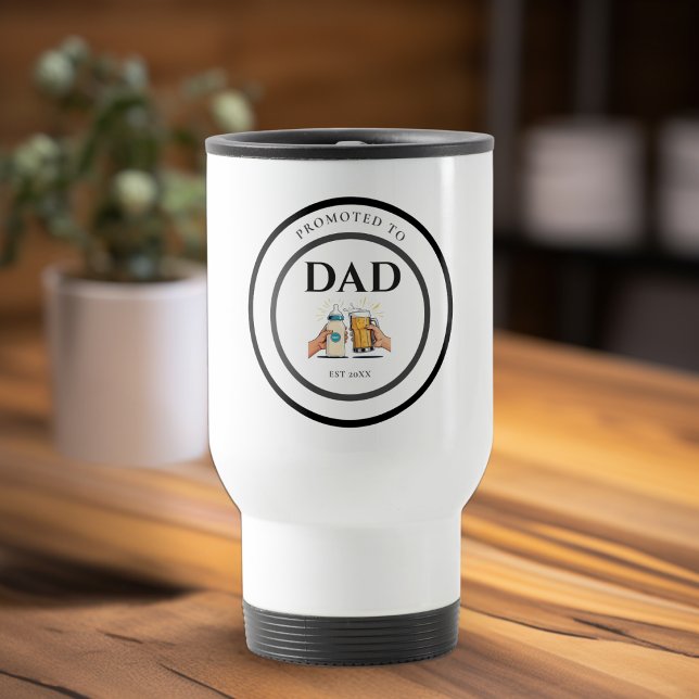 Presente Caneca de Viagem Promovido a Pai Est 2026 (Criador carregado)
