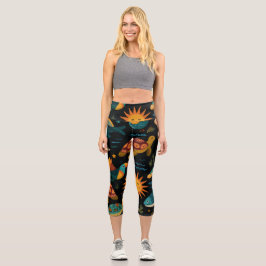 Presente Capris de Cintura Alta Ocean Mood