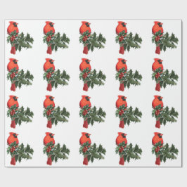 Presente Cardeal em papel de moldagem Holly 2