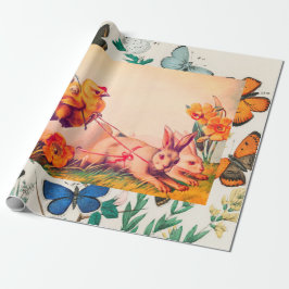 PRESENTE CARTÃO RETRÔ PERSONALIZADO DE PÁSCOA C/ PAPEL DE P