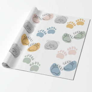 Presente Cartoon Panda Crianças Papel de Enxertamento de Be