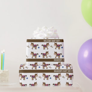 Presente Cavalo ocidental papel de envolvimento