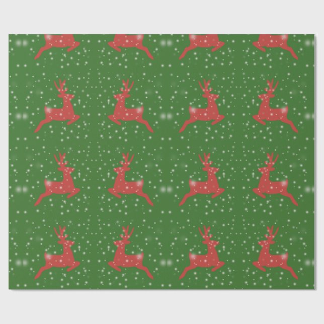 Presente Cervos que tiram o papel de envolvimento X-mas (Aberto)
