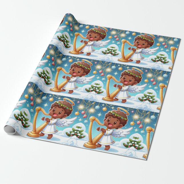 Presente Céus Festivos — Papel De Embalagem De Natal (Desenrolado)