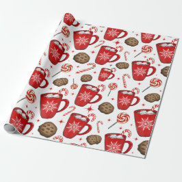 Presente Chocolate quente de Natal e papel de molho