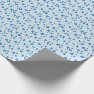 Presente Cinza Azul Estrelas Papel de ondulação de design