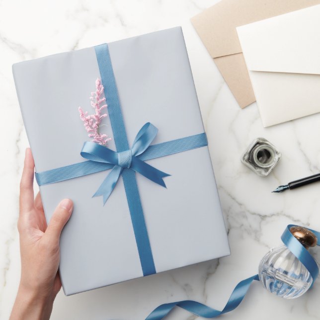Presente Cinza Azul Trendy Dusty - Rolha de Papel (Presentear)