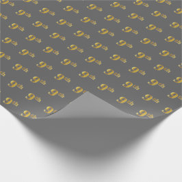 Presente Cinza, Faux Dourado 9º (Nono) Papel de Encapsulame