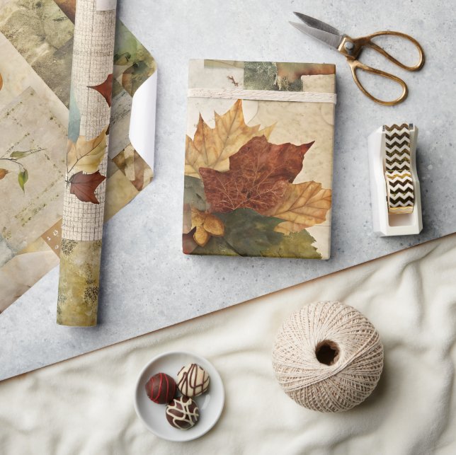 Presente Colagem de Papel do outono 03 (Artesanato)