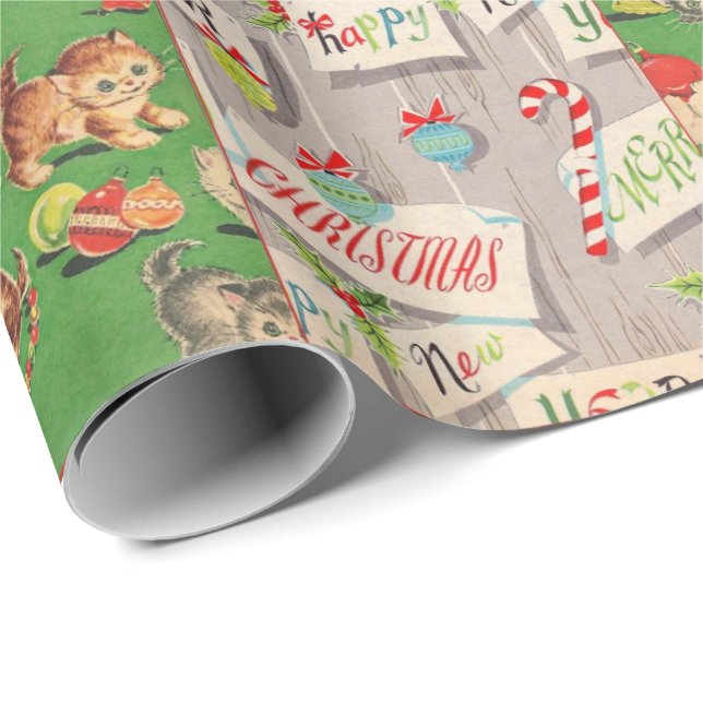 Presente Colagem do papel de envolvimento do feriado do (Ponta do rolo)