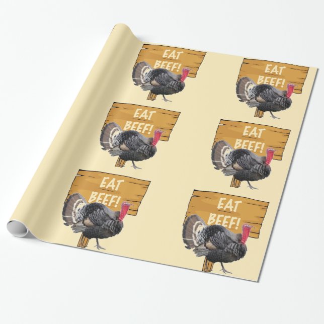 Presente Coma papel de moldagem de carne de bovino (Desenrolado)