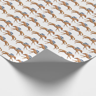 Presente Como o papel de envolvimento da corrida de cavalos