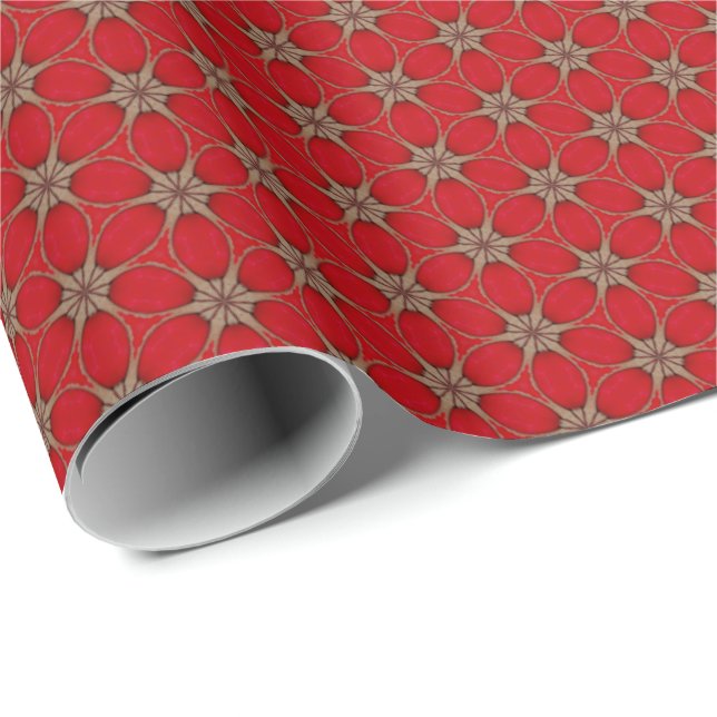 Presente Como o papel de envolvimento vermelho do teste (Ponta do rolo)