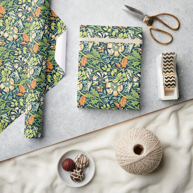 Presente Compton, um padrão William Morris, papel de moldag (Artesanato)