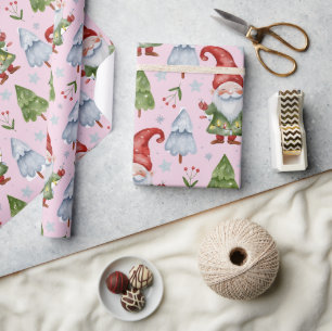 Presente Cor d'água da Rosa claro de papel de enrolamento d