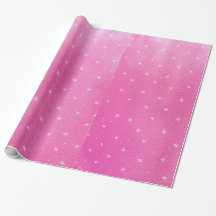 Cor-de-rosa com papel de enrolamento de estrelas b