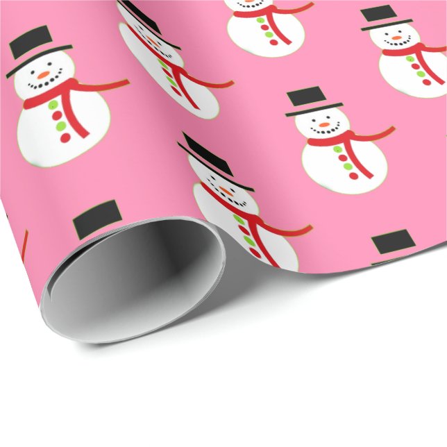 Presente Cor de Rosa | Papel de molhação de natal do Homem  (Ponta do rolo)