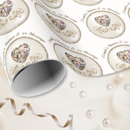 Presente Coração Diamante, Papel de Invólucro Personalizado