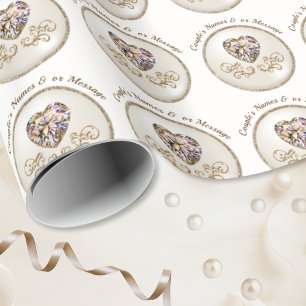 Presente Coração Diamante, Papel de Invólucro Personalizado