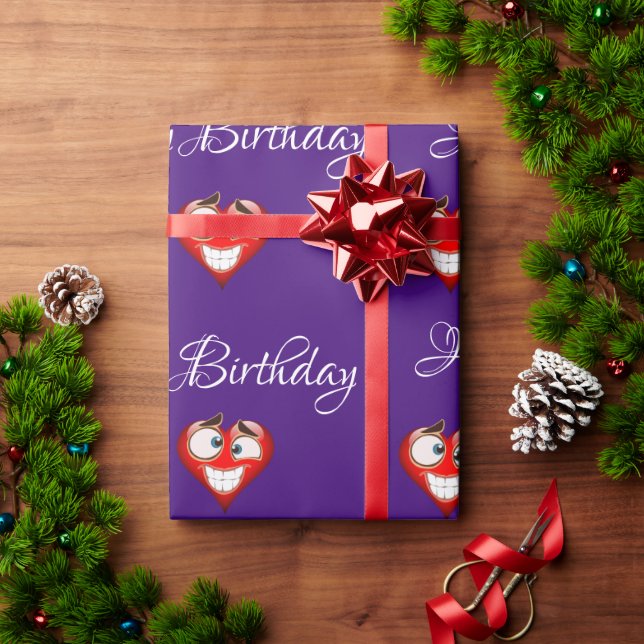 Presente Coração, papel de moldagem de aniversário (Presente de Natal)