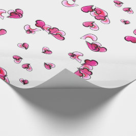Presente Corações de Amor para Papel de Embalagem