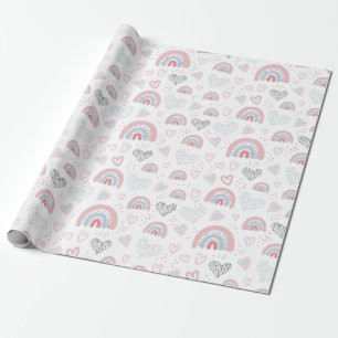 Presente Corações e papel de arremesso
