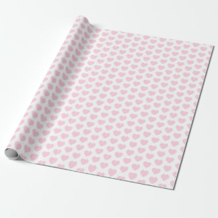 Presente Corações, luz - rosa no papel de envolvimento