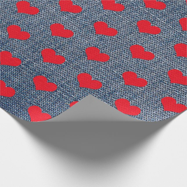 Presente Corações vermelhos no papel de enrolamento de Deni (Ponta)