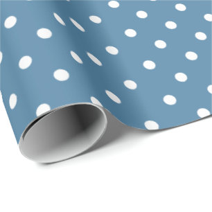 Presente Cornflower Blue   Papel de enrolamento de Bolinhas