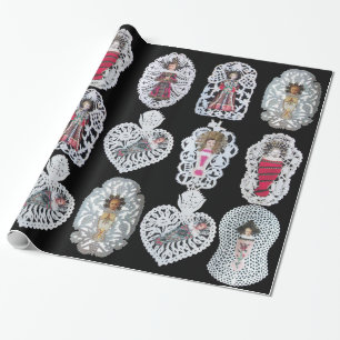 Presente Criança Jesus, cinzeladura de papel do Natal