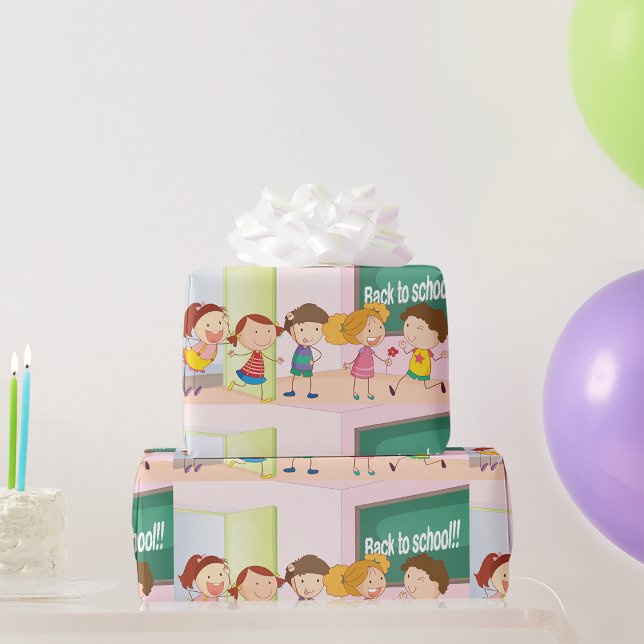 Presente Crianças No Papel De Envolvimento Na Escola (Criador carregado)