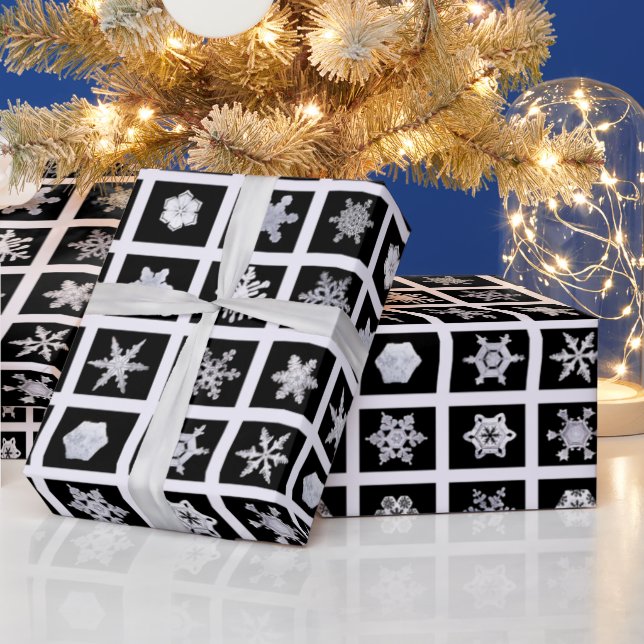 Presente Cristal Flocos de Neve Papel Brilhante (Feriados)