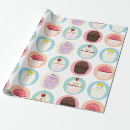 Presente Cupcake Cuties do papel de envolvimento