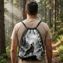 Presente da Lua do Lobo - Mochila com Cordão Wilde