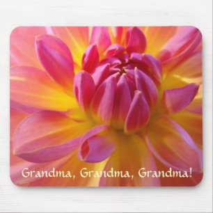 PRESENTE DA VOVÓ Mousepad Flores de Dahlia Rosa Am