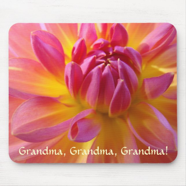 PRESENTE DA VOVÓ Mousepad Flores de Dahlia Rosa Am (Frente)