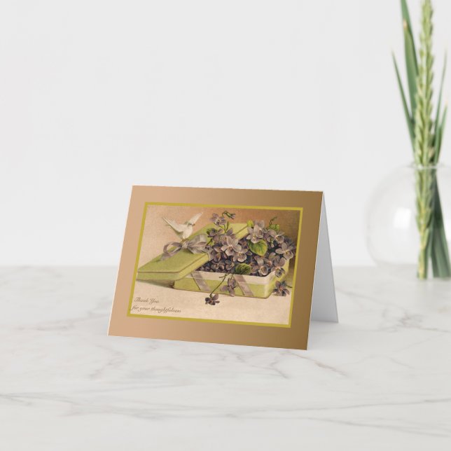 Presente de amor - Cartões de agradecimentos de fo (Frente)