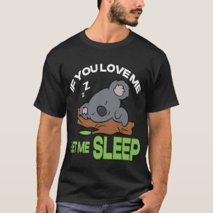 Presente de Animal Fofo Ideia Camiseta Koala Dormi