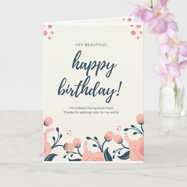 Presente De Aniversário Para Namorada Cartão De Sa (Orquídea)