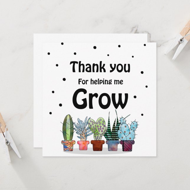 Presente de Apreciação do Professor, Obrigado por  (Frente/Verso In Situ)