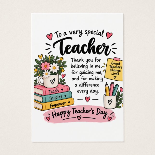 Presente de Apreciação para Professores | Feliz Di (Frente)