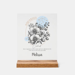 Presente de Aquário Personalizado de Flor de Nasci