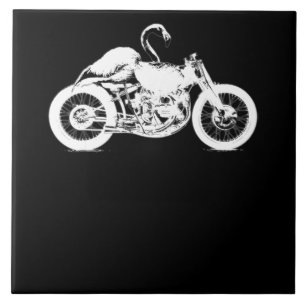 Presente De Arte De Motocicleta Flamingo Para Bike