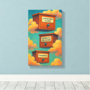 Presente de Arte de Parede de Canvas Flutuante Sur